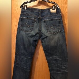 AG Adriano Goldschmied The Protégé USA MADE distressed 33 x 33.5” straight jeans